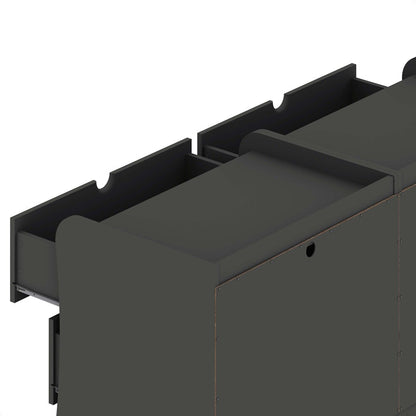 Manhattan Comfort - Coney Dresser with 6 Drawers in Grey - Set of 2 - 2-182GMC9 veiw 8