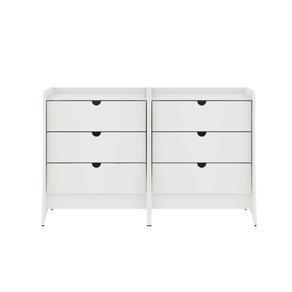 Manhattan Comfort - Coney Dresser with 6 Drawers in White - Set of 2 - 2-182GMC1 veiw 1