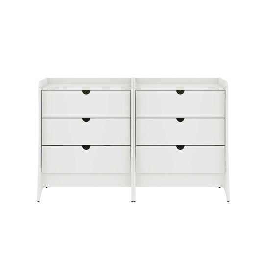 Manhattan Comfort - Coney Dresser with 6 Drawers in White - Set of 2 - 2-182GMC1 veiw 1