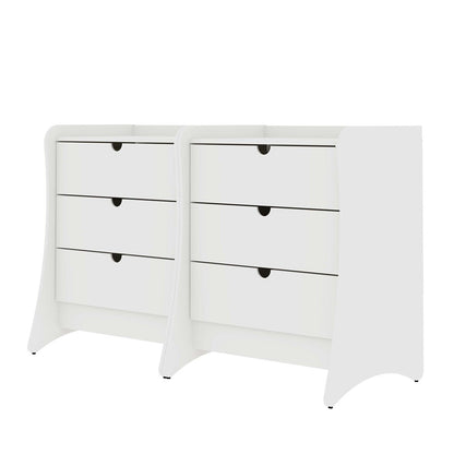 Manhattan Comfort - Coney Dresser with 6 Drawers in White - Set of 2 - 2-182GMC1 veiw 2