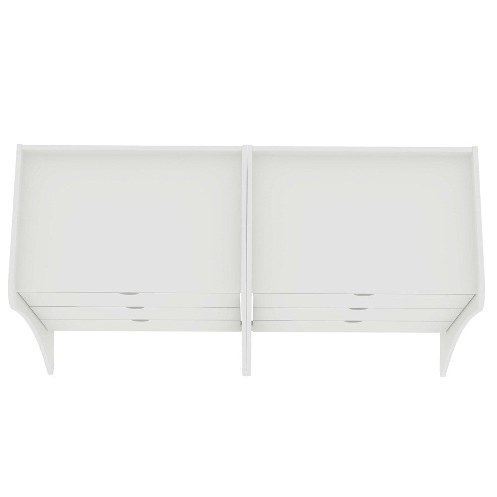 Manhattan Comfort - Coney Dresser with 6 Drawers in White - Set of 2 - 2-182GMC1 veiw 4