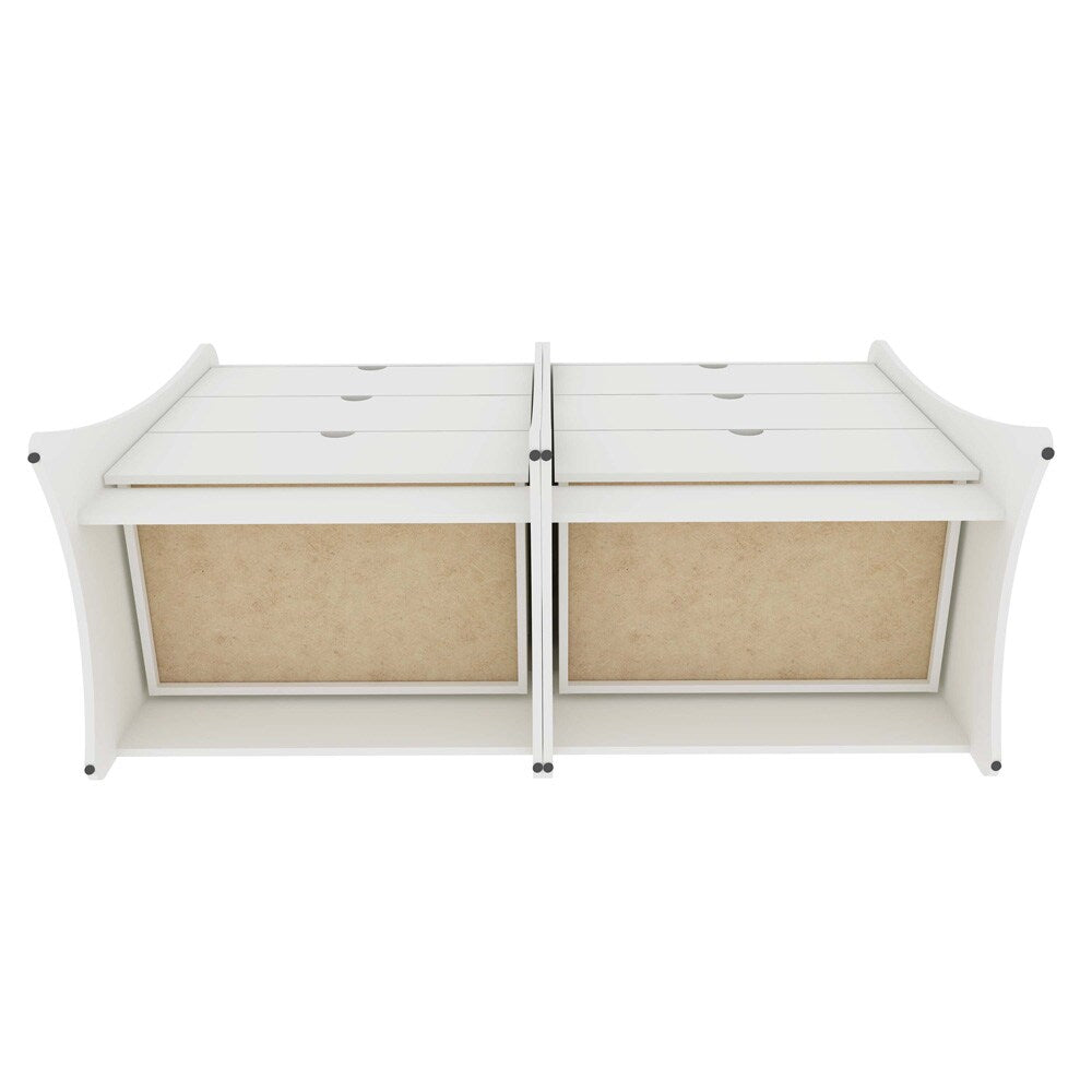 Manhattan Comfort - Coney Dresser with 6 Drawers in White - Set of 2 - 2-182GMC1 veiw 5