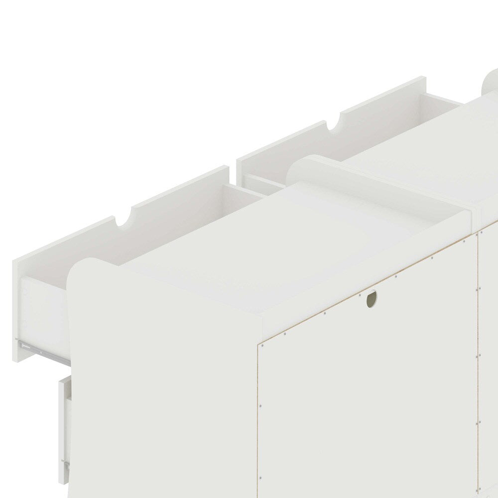 Manhattan Comfort - Coney Dresser with 6 Drawers in White - Set of 2 - 2-182GMC1 veiw 8