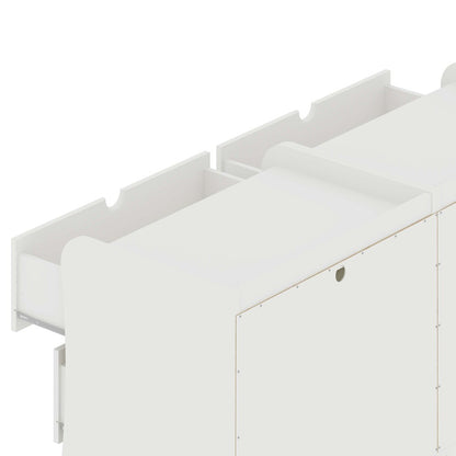 Manhattan Comfort - Coney Dresser with 6 Drawers in White - Set of 2 - 2-182GMC1 veiw 8