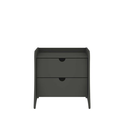 Manhattan Comfort - Coney Nightstand with 2 Drawers in Grey - 181GMC9 veiw 1