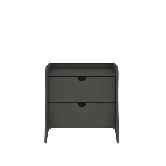 Manhattan Comfort - Coney Nightstand with 2 Drawers in Grey - 181GMC9 veiw 1