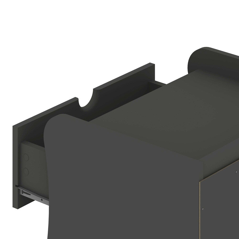Manhattan Comfort - Coney Nightstand with 2 Drawers in Grey - 181GMC9 veiw 8