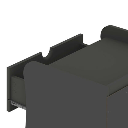 Manhattan Comfort - Coney Nightstand with 2 Drawers in Grey - 181GMC9 veiw 8