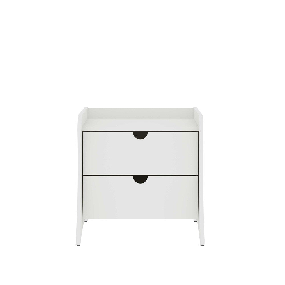 Manhattan Comfort - Coney Nightstand with 2 Drawers in White - 181GMC1 veiw 1