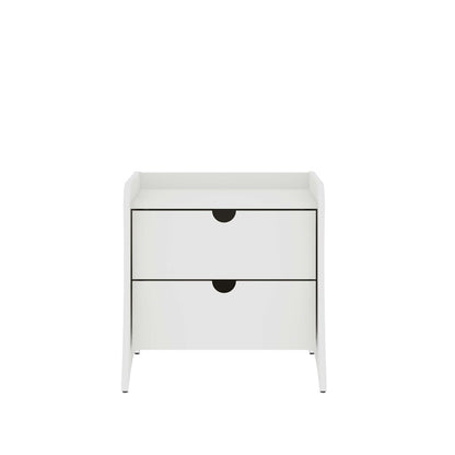 Manhattan Comfort - Coney Nightstand with 2 Drawers in White - 181GMC1 veiw 1