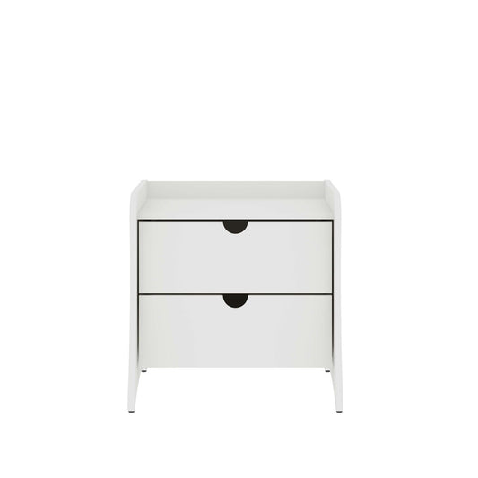 Manhattan Comfort - Coney Nightstand with 2 Drawers in White - 181GMC1 veiw 1