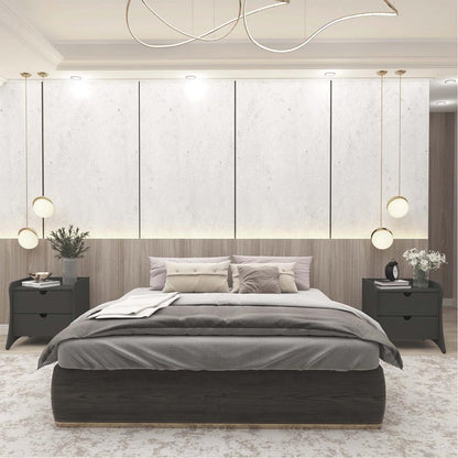 Manhattan Comfort - Coney Nightstand with 4 Drawers in Grey - Set of 2 - 2-181GMC9 veiw 8