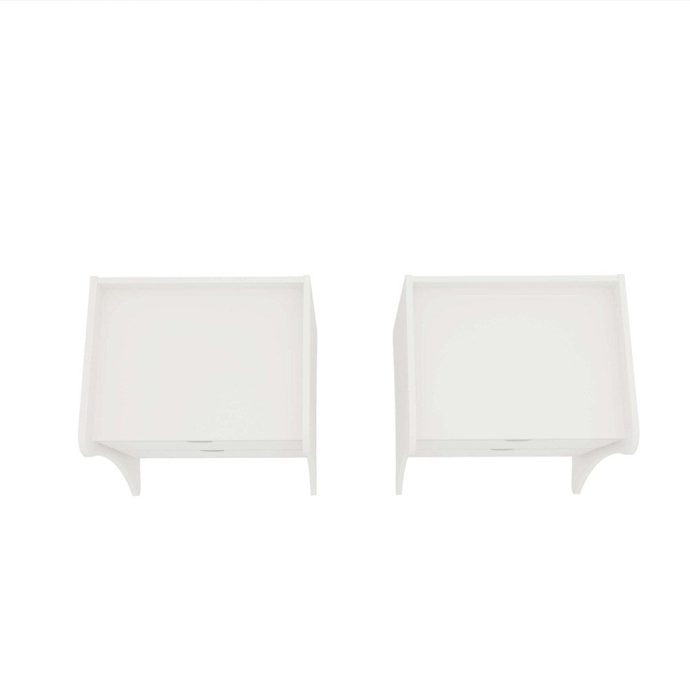 Manhattan Comfort - Coney Nightstand with 4 Drawers in White - Set of 2 - 2-181GMC1 veiw 3