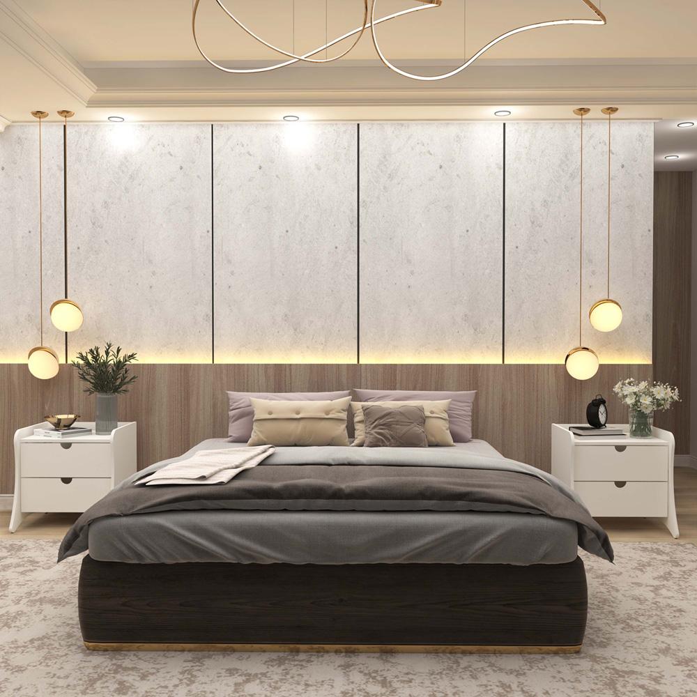 Manhattan Comfort - Coney Nightstand with 4 Drawers in White - Set of 2 - 2-181GMC1 veiw 8