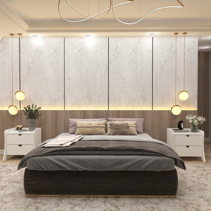 Manhattan Comfort - Coney Nightstand with 4 Drawers in White - Set of 2 - 2-181GMC1 veiw 8