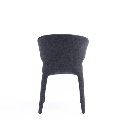Manhattan Comfort - Conrad Woven Tweed Dining Chair with Metal Legs in Black - Set of 4 - 2-DC031-WBK veiw 7