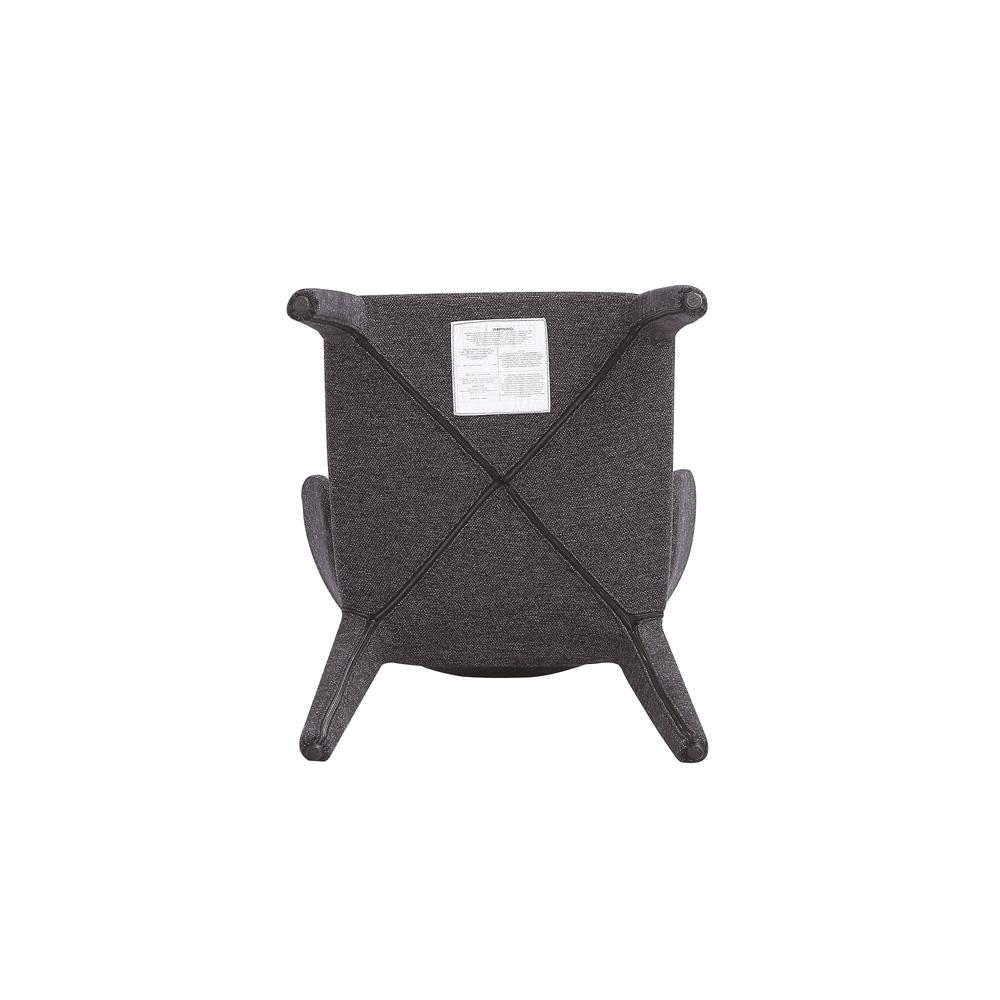 Manhattan Comfort - Conrad Woven Tweed Dining Chair with Metal Legs in Black - Set of 4 - 2-DC031-WBK veiw 8