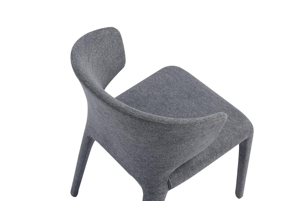 Manhattan Comfort - Conrad Woven Tweed Dining Chair with Metal Legs in Grey - Set of 4 - 2-DC031-WGY veiw 9