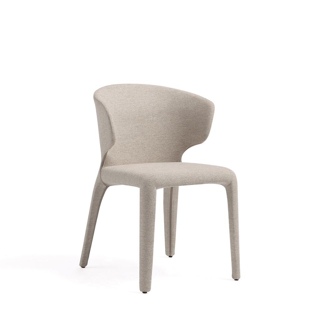 Manhattan Comfort - Conrad Woven Tweed Dining Chair with Metal Legs in Wheat - Set of 4 - 2-DC031-WWT veiw 3
