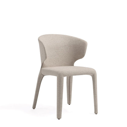 Manhattan Comfort - Conrad Woven Tweed Dining Chair with Metal Legs in Wheat - Set of 4 - 2-DC031-WWT veiw 3