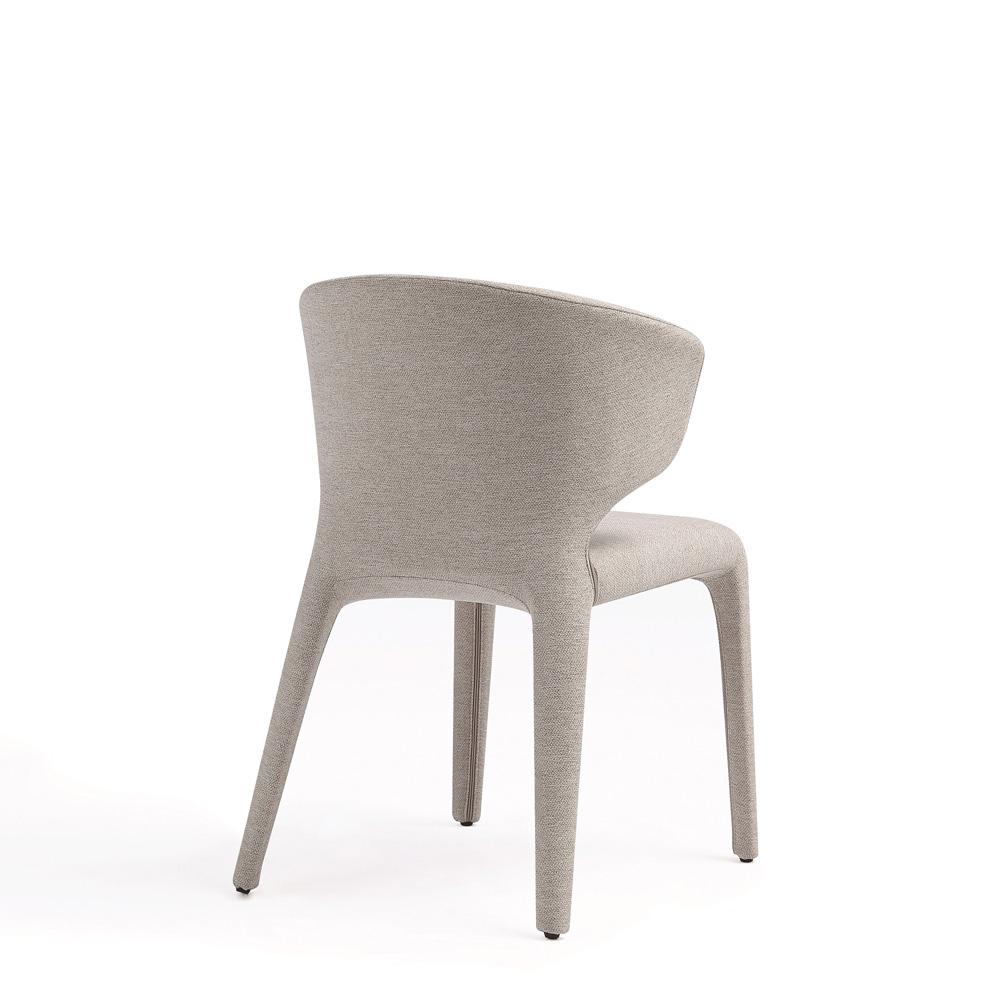 Manhattan Comfort - Conrad Woven Tweed Dining Chair with Metal Legs in Wheat - Set of 4 - 2-DC031-WWT veiw 4