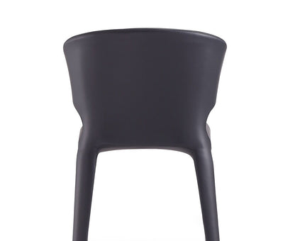 Manhattan Comfort - Conrad Faux Leather Dining Chairs with Metal Legs in Black - Set of 2 - DC031-BK veiw 7