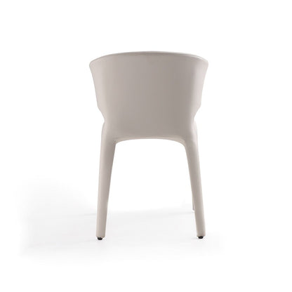 Manhattan Comfort - Conrad Faux Leather Dining Chairs with Metal Legs in Cream - Set of 2 - DC031-CR veiw 6