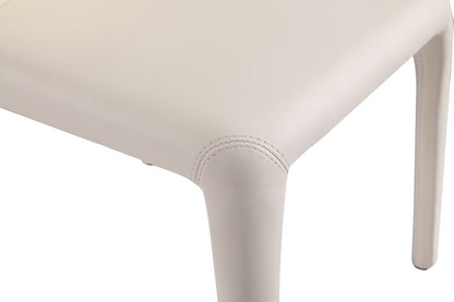 Manhattan Comfort - Conrad Faux Leather Dining Chairs with Metal Legs in Cream - Set of 2 - DC031-CR veiw 8