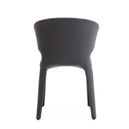 Manhattan Comfort - Conrad Faux Leather Dining Chairs with Metal Legs in Grey - Set of 2 - DC031-GY veiw 6