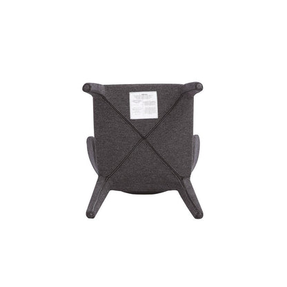 Manhattan Comfort - Conrad Woven Tweed Dining Chairs with Metal Legs in Black - Set of 2 - DC031-WBK veiw 8