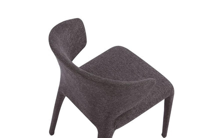 Manhattan Comfort - Conrad Woven Tweed Dining Chairs with Metal Legs in Black - Set of 2 - DC031-WBK veiw 9