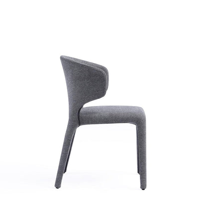 Manhattan Comfort - Conrad Woven Tweed Dining Chairs with Metal Legs in Grey - Set of 2 - DC031-WGY veiw 5