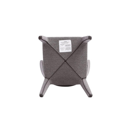 Manhattan Comfort - Conrad Woven Tweed Dining Chairs with Metal Legs in Grey - Set of 2 - DC031-WGY veiw 8