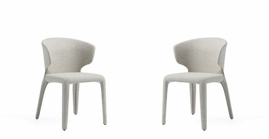 Manhattan Comfort - Conrad Woven Tweed Dining Chairs with Metal Legs in Wheat - Set of 2 - DC031-WWT veiw 1