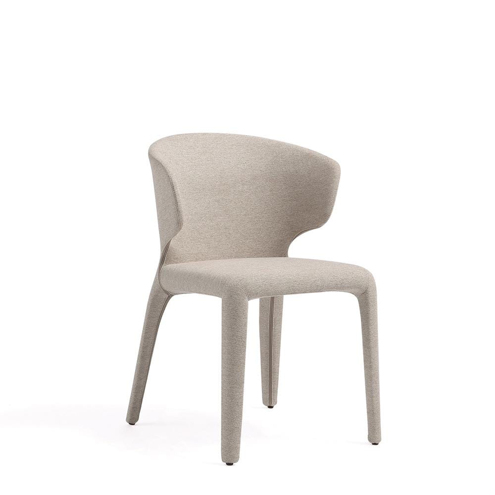 Manhattan Comfort - Conrad Woven Tweed Dining Chairs with Metal Legs in Wheat - Set of 2 - DC031-WWT veiw 3