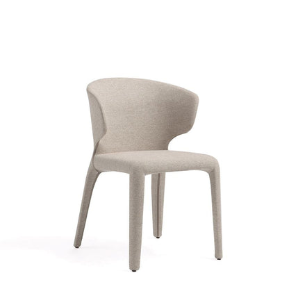 Manhattan Comfort - Conrad Woven Tweed Dining Chairs with Metal Legs in Wheat - Set of 2 - DC031-WWT veiw 3