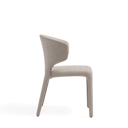Manhattan Comfort - Conrad Woven Tweed Dining Chairs with Metal Legs in Wheat - Set of 2 - DC031-WWT veiw 5