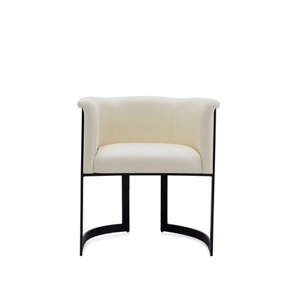 Manhattan Comfort - Corso Faux Leather Dining Chair with Metal Legs in Cream - DC046-CR veiw 1