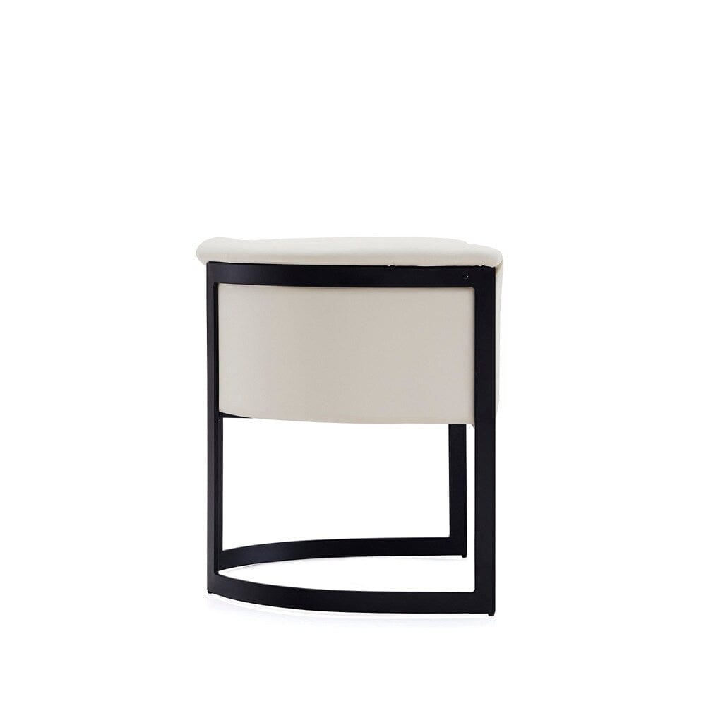 Manhattan Comfort - Corso Faux Leather Dining Chair with Metal Legs in Cream - DC046-CR veiw 4