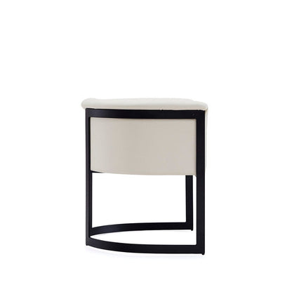 Manhattan Comfort - Corso Faux Leather Dining Chair with Metal Legs in Cream - DC046-CR veiw 4
