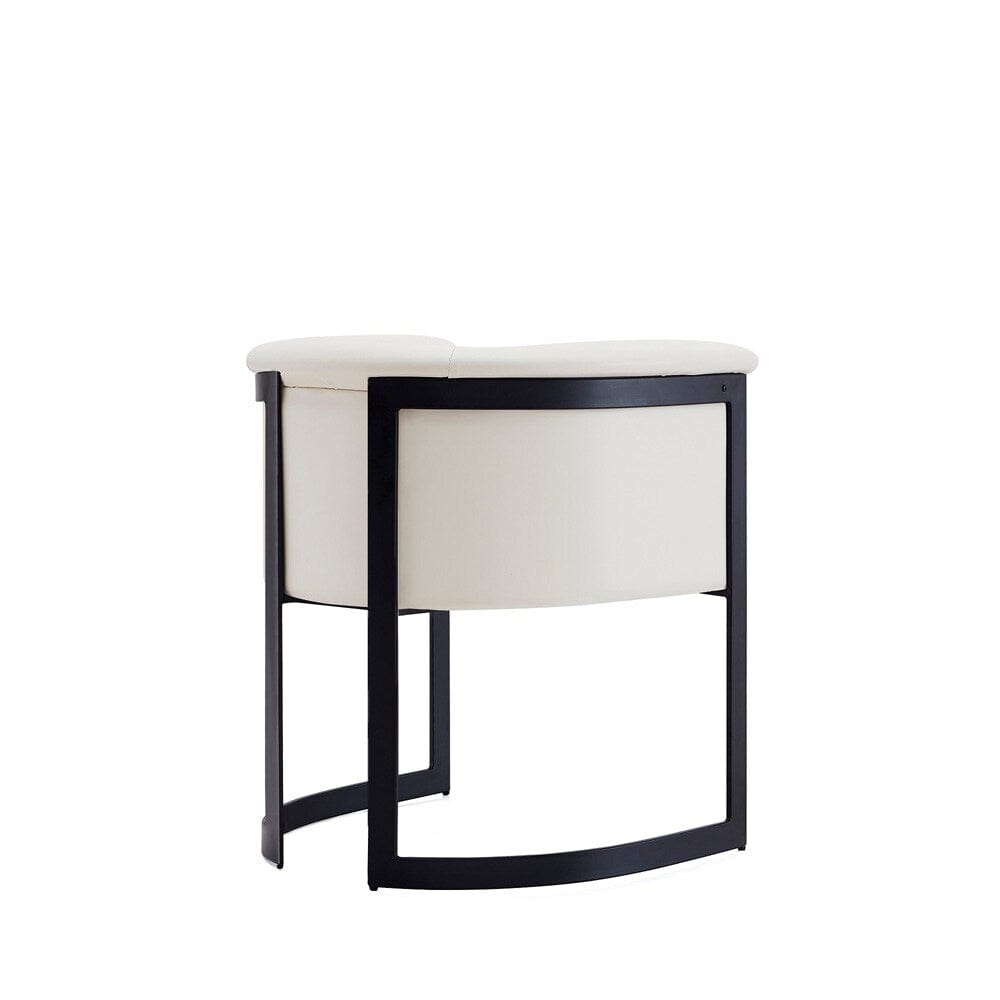 Manhattan Comfort - Corso Faux Leather Dining Chair with Metal Legs in Cream - DC046-CR veiw 5