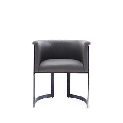Manhattan Comfort - Corso Faux Leather Dining Chair with Metal Legs in Grey - DC046-PE veiw 1