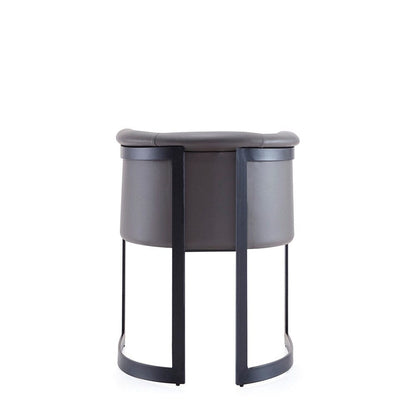 Manhattan Comfort - Corso Faux Leather Dining Chair with Metal Legs in Grey - DC046-PE veiw 3