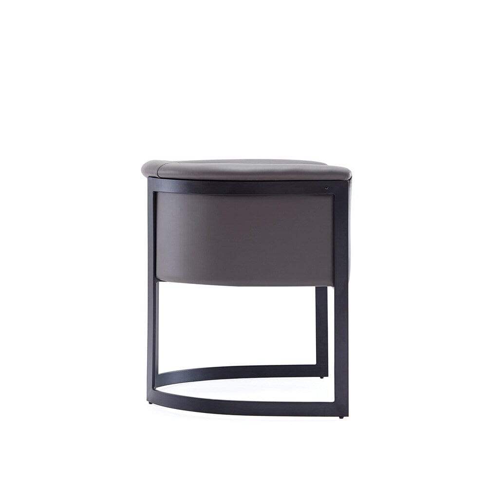 Manhattan Comfort - Corso Faux Leather Dining Chair with Metal Legs in Grey - DC046-PE veiw 4