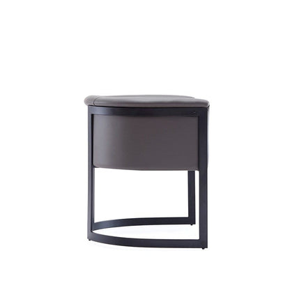 Manhattan Comfort - Corso Faux Leather Dining Chair with Metal Legs in Grey - DC046-PE veiw 4