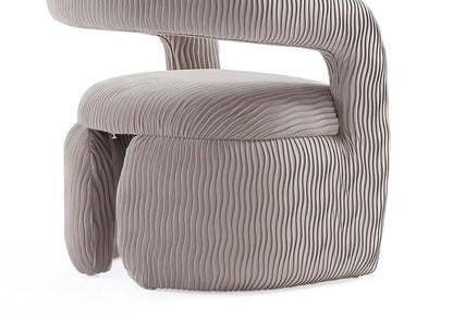 Manhattan Comfort - Corvette Velvet Dining Chairs with Wood with Fabric Upholstery Legs in Dove - Set of 2 - 2-AC068-DO veiw 7