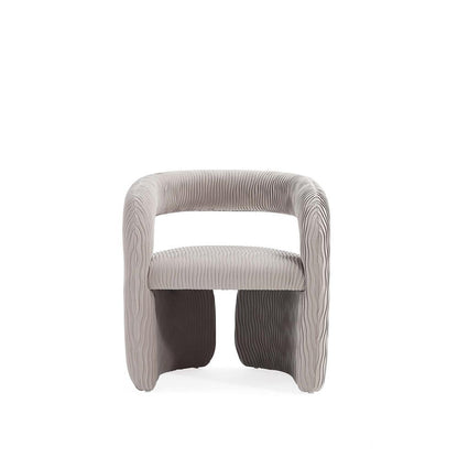 Manhattan Comfort - Corvette Velvet Dining Chair with Wood with Fabric Upholstery Legs in Dove - AC068-DO veiw 1
