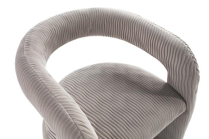 Manhattan Comfort - Corvette Velvet Dining Chair with Wood with Fabric Upholstery Legs in Dove - AC068-DO veiw 9