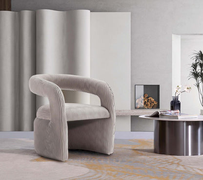 Manhattan Comfort - Corvette Velvet Dining Chair with Wood with Fabric Upholstery Legs in Dove - AC068-DO veiw 10