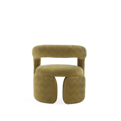 Manhattan Comfort - Corvette Velvet Dining Chair with Wood with Fabric Upholstery Legs in Olive Green - AC068-OG veiw 5